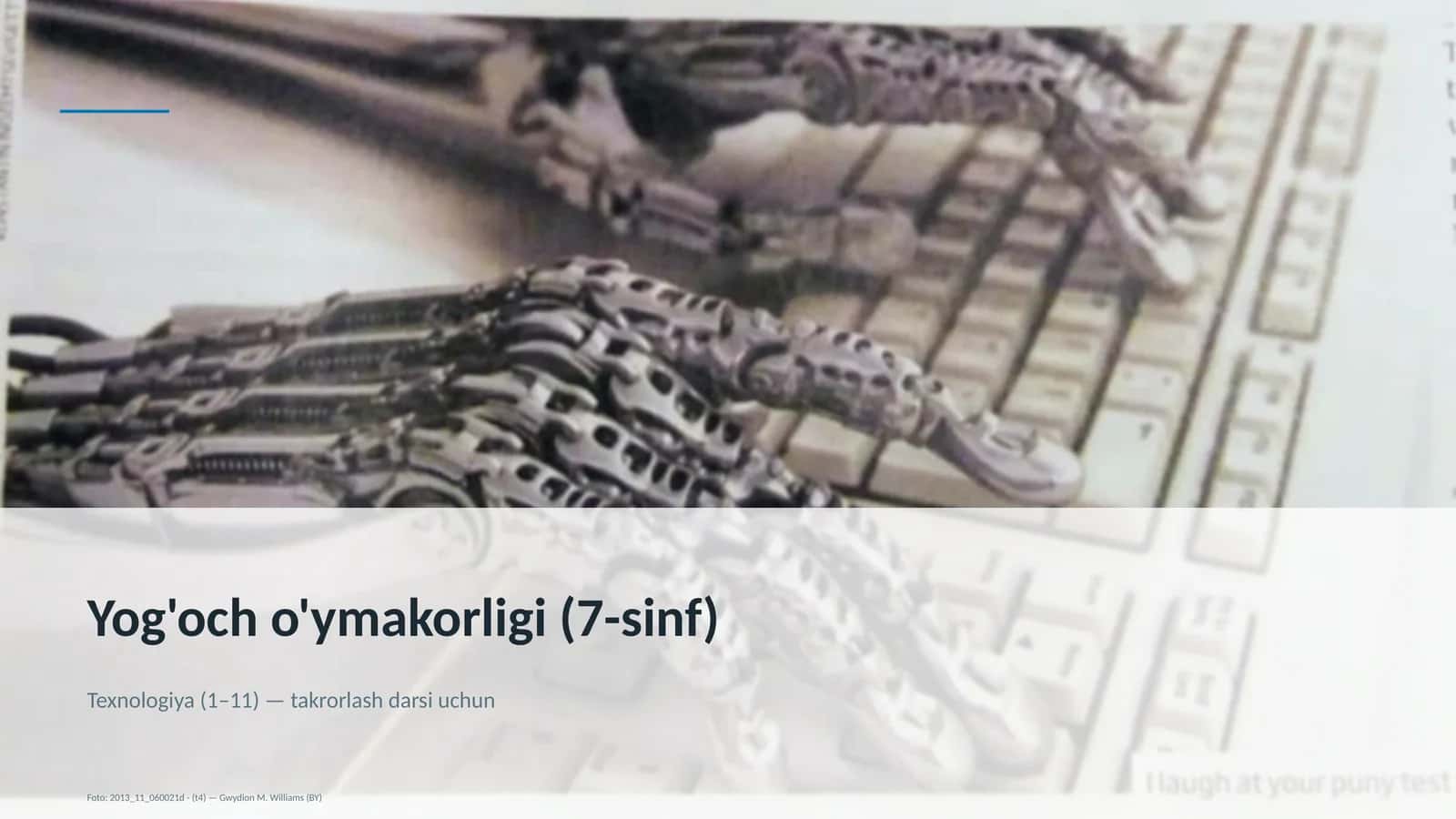 Yog'och o'ymakorligi (7-sinf)
