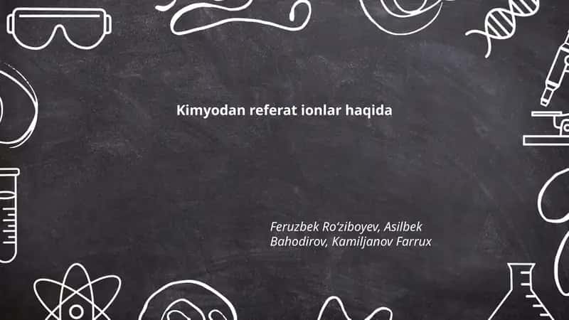 Kimyo referati uchun mavzu tanlash mezonlari