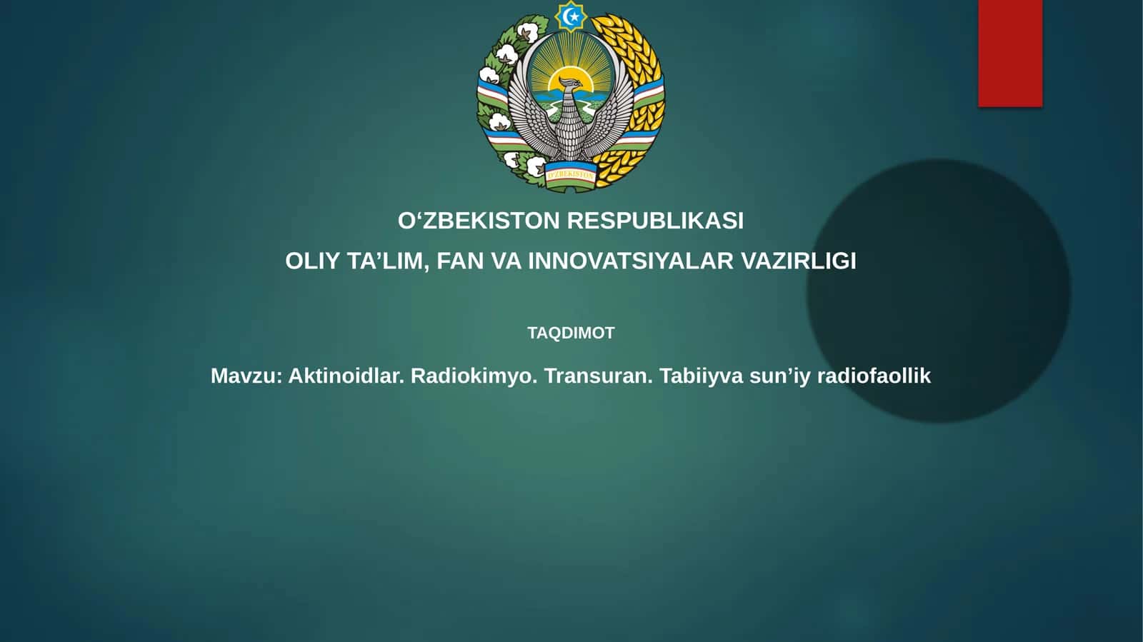 Aktinoidlar.Radiokimyo.Transuran.Tabiiyvasun'iyradiofaollik