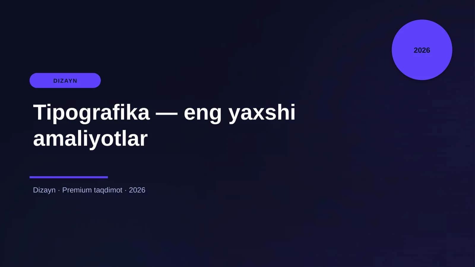 Tipografika — eng yaxshi amaliyotlar