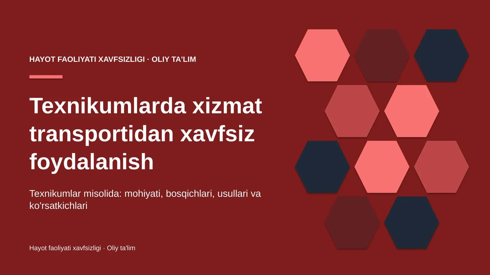 texnikumlarda xizmat transportidan xavfsiz foydalanish 8975