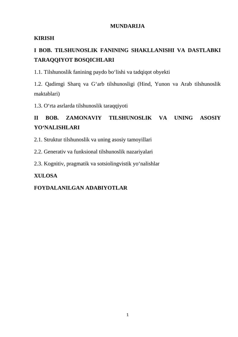 Tilshunoslik fanining shakllanishi va dastlabki taraqqiyot bosqichlari