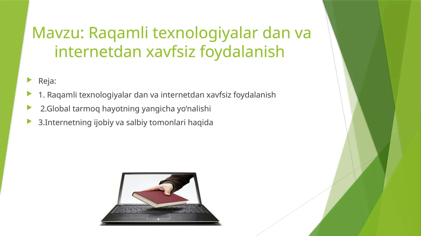 Raqamli texnologiyalardan va internetdan xavfsiz foydalanish