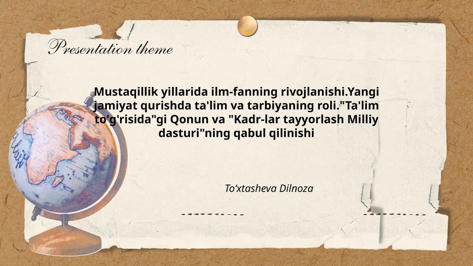 Ta'lim va tarbiya roli