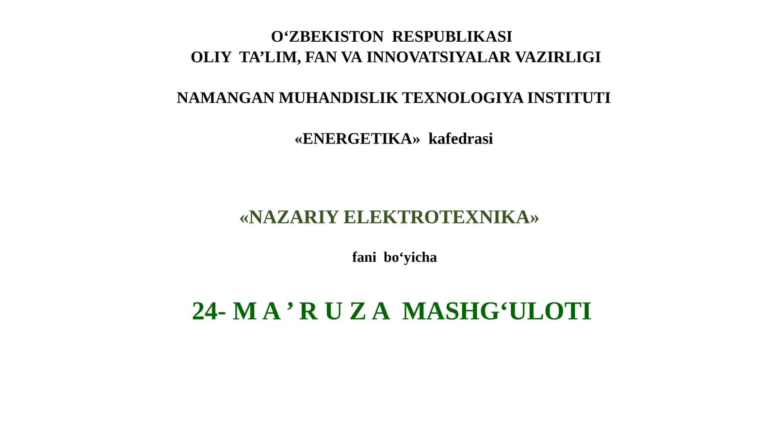 Elektrostatik maydonkuchlanganligi