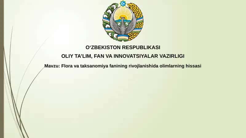 O'simliklar Taksonomiyasi