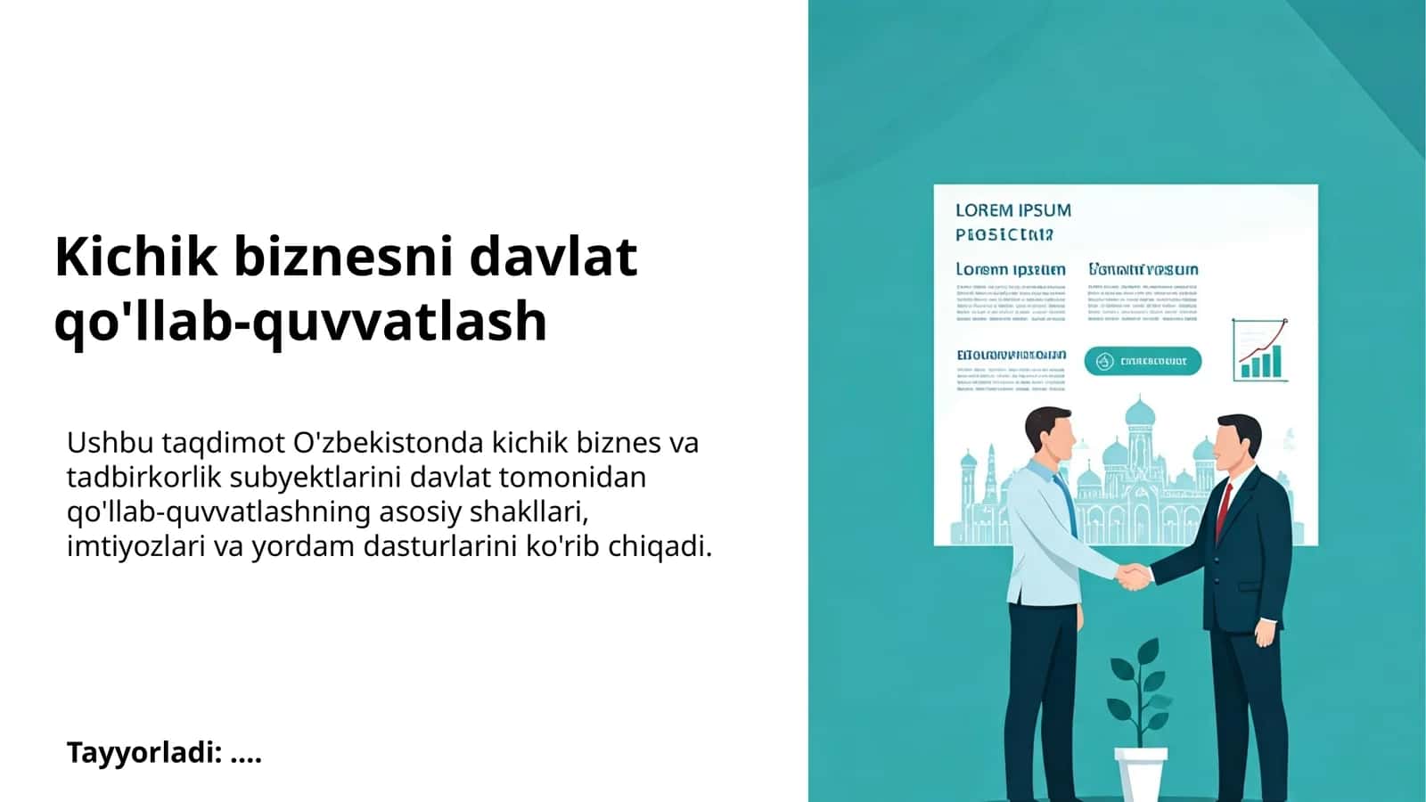 Kichik biznesni davlat qo'llab-quvvatlash