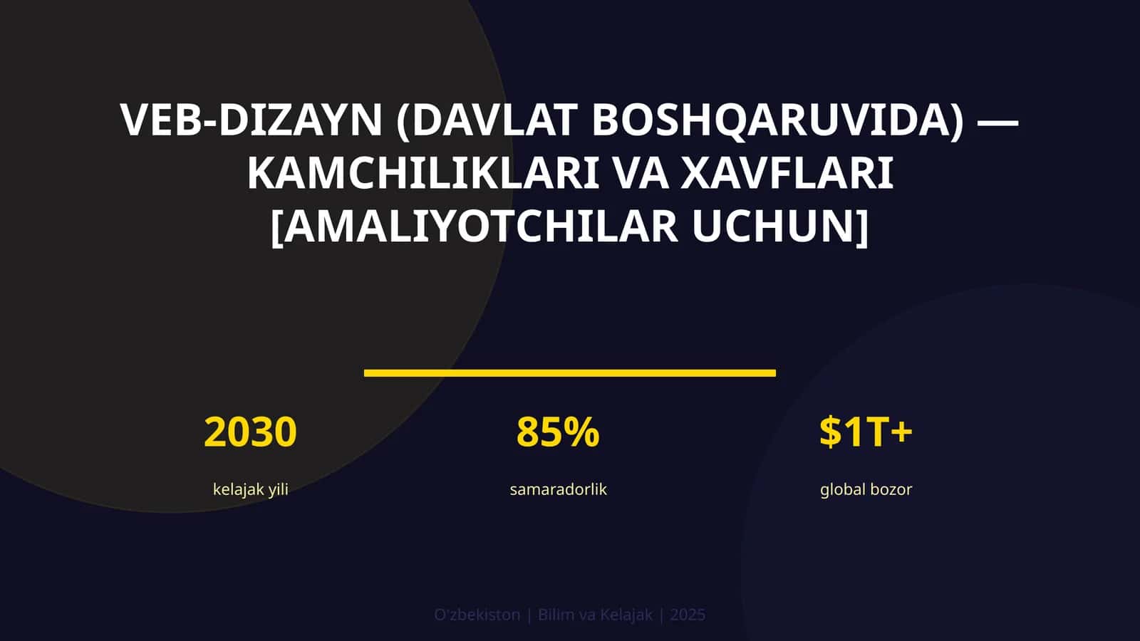 Veb-dizayn (davlat boshqaruvida) — kamchiliklari va xavflari [amaliyotchilar uchun]