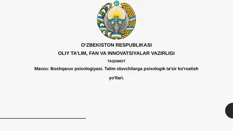 Boshqaruv psixologiyasi