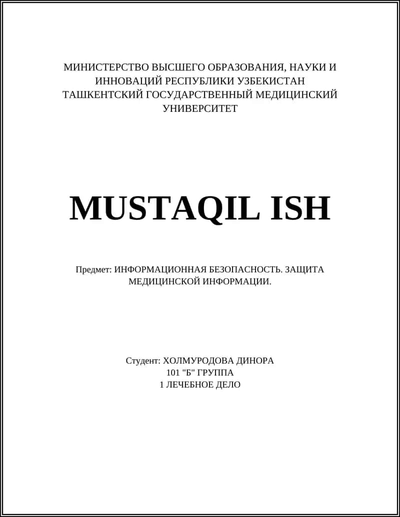 MUSTAQIL ISH