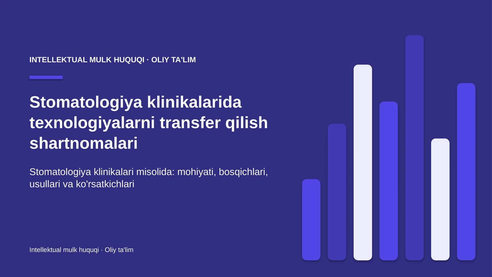stomatologiya klinikalarida texnologiyalarni transfer qilish shartnomalari 1834