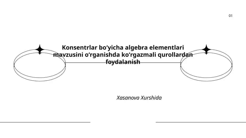 Konsentrlar boʻyicha algebra elementlari mavzusini oʻrganishda koʻrgazmali qurollardan foydalanish