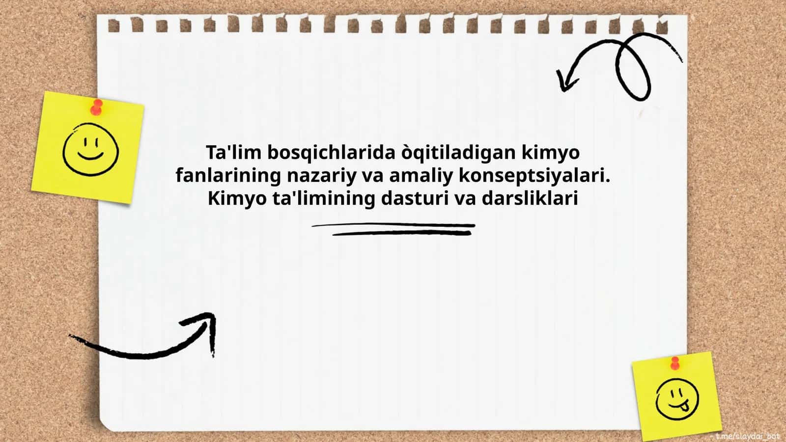 Ta'lim bosqichlarida òqitiladigan kimyo fanlarining nazariy va amaliy konseptsiyalari. Kimyo ta'limining dasturi va darsliklari