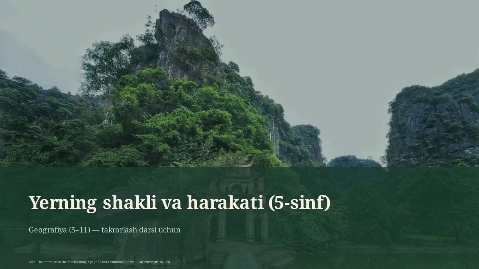 Yerning shakli va harakati (5-sinf)