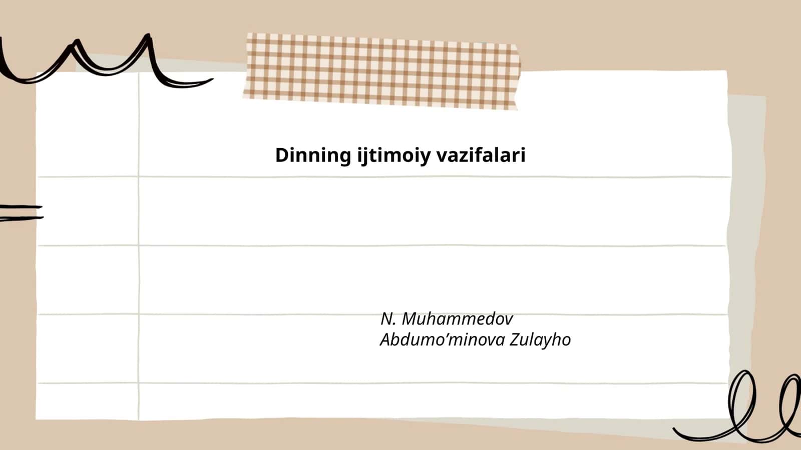Dinning ijtimoiy vazifalari