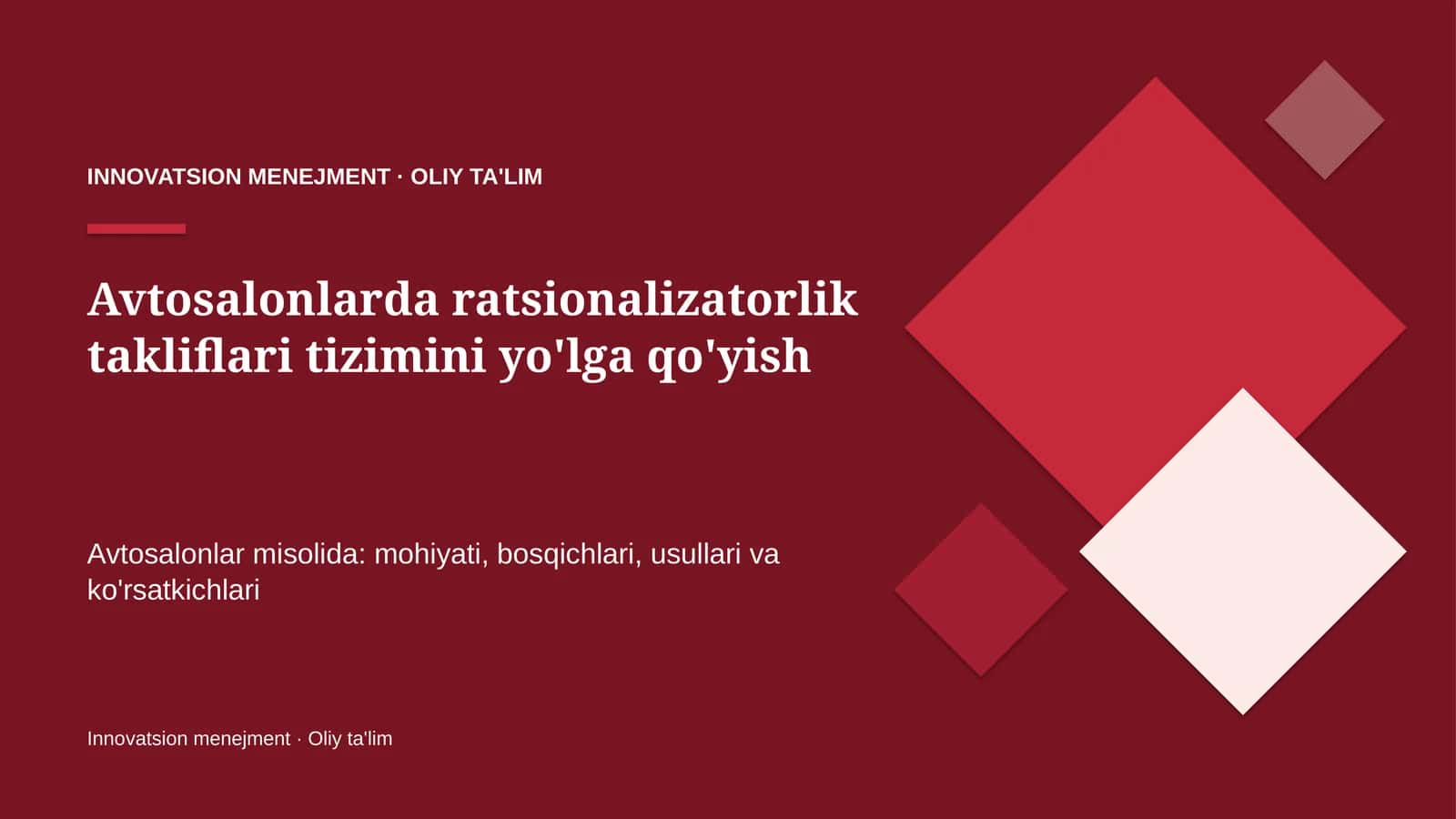 avtosalonlarda ratsionalizatorlik takliflari tizimini yo'lga qo'yish 4758