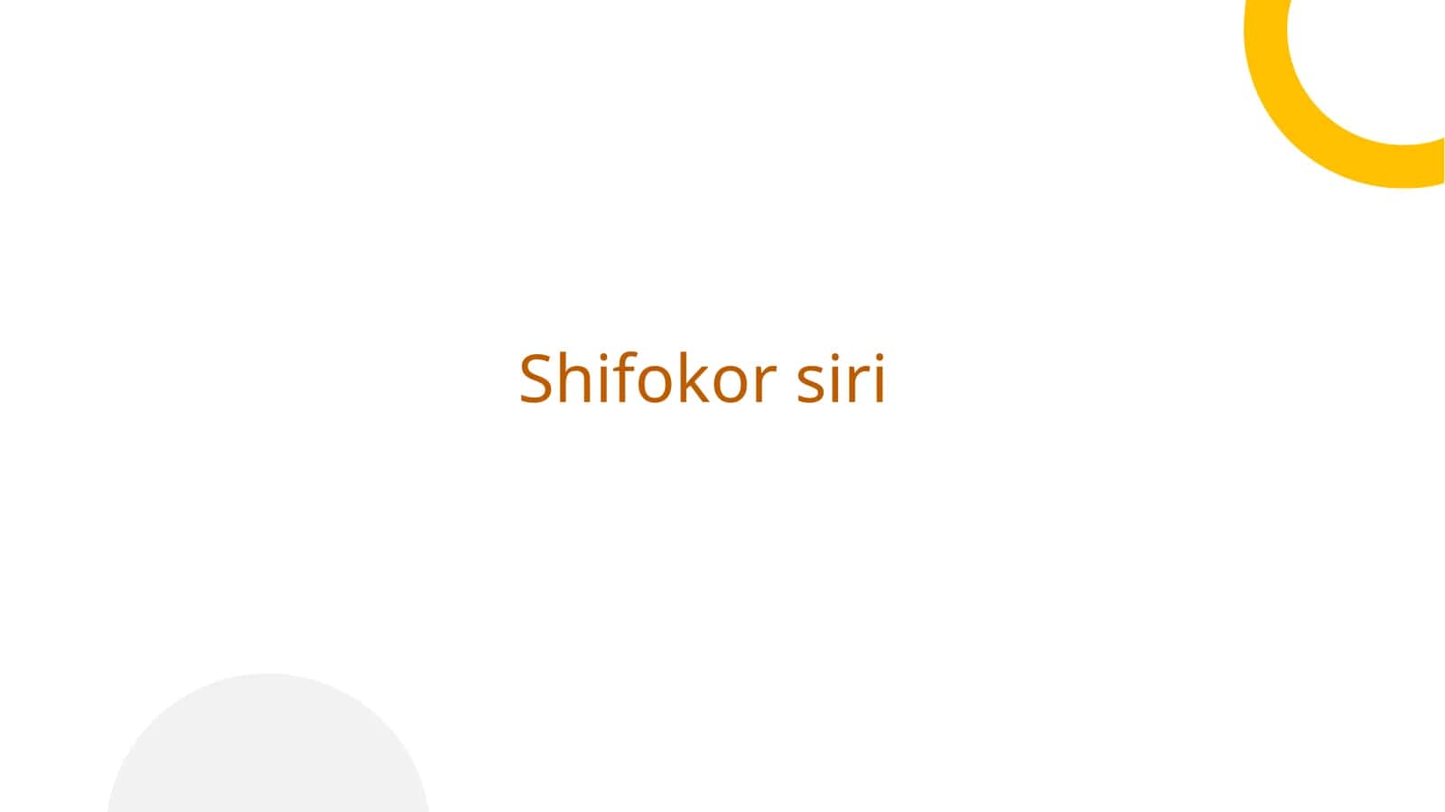 Shifokor siri
