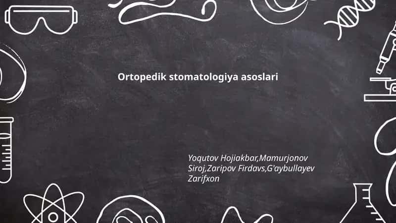 Ortopedik stomatologiya asoslari