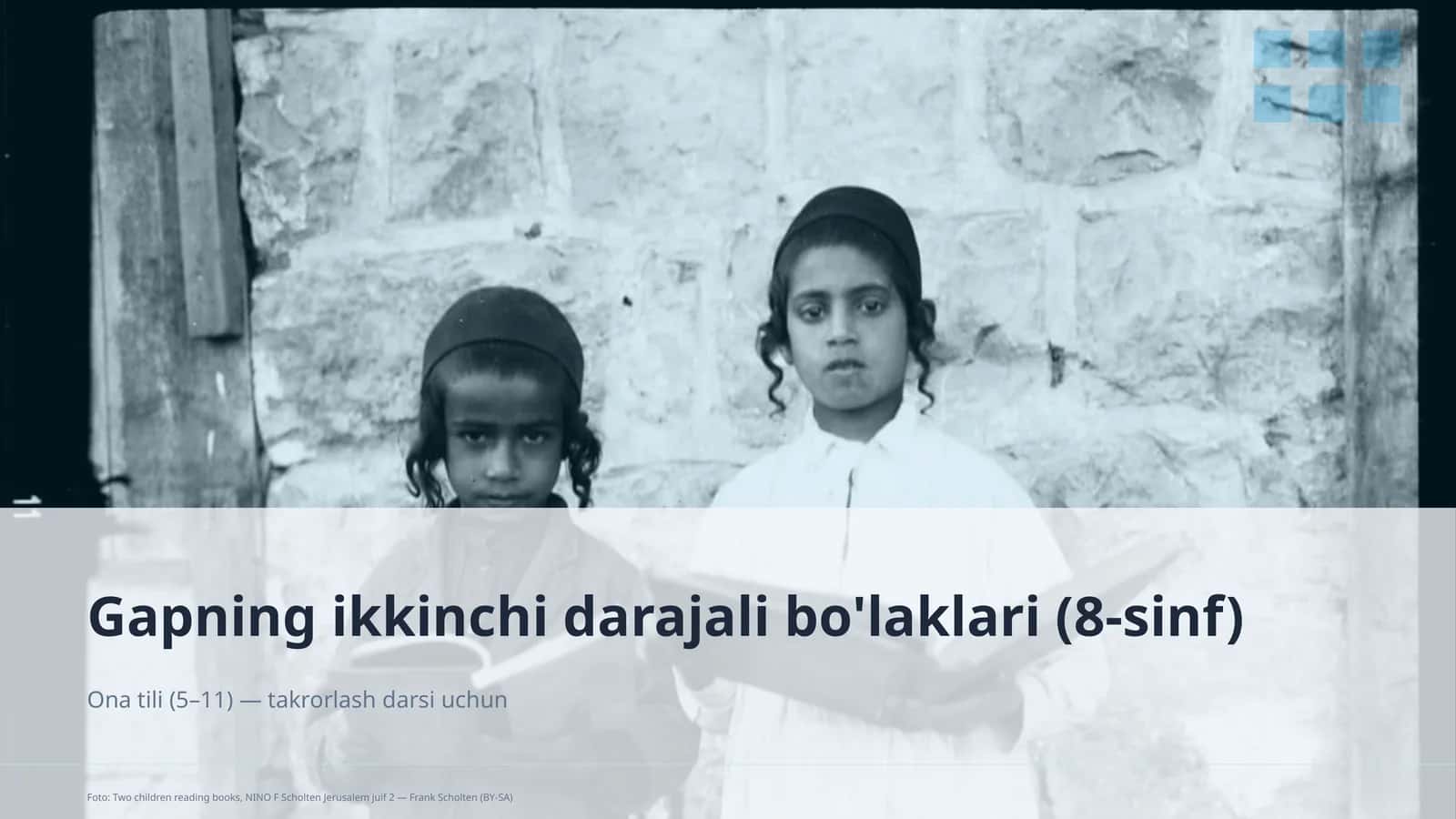 Gapning ikkinchi darajali bo'laklari (8-sinf)