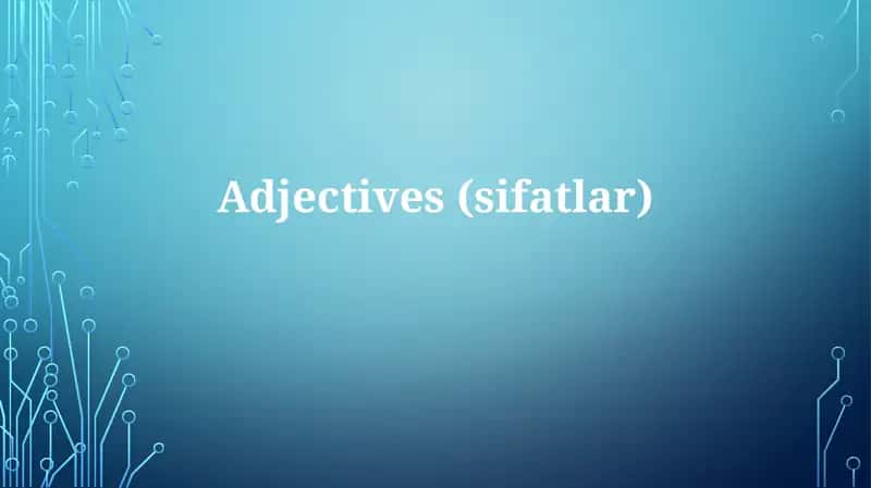 Tasviriy sifatlar