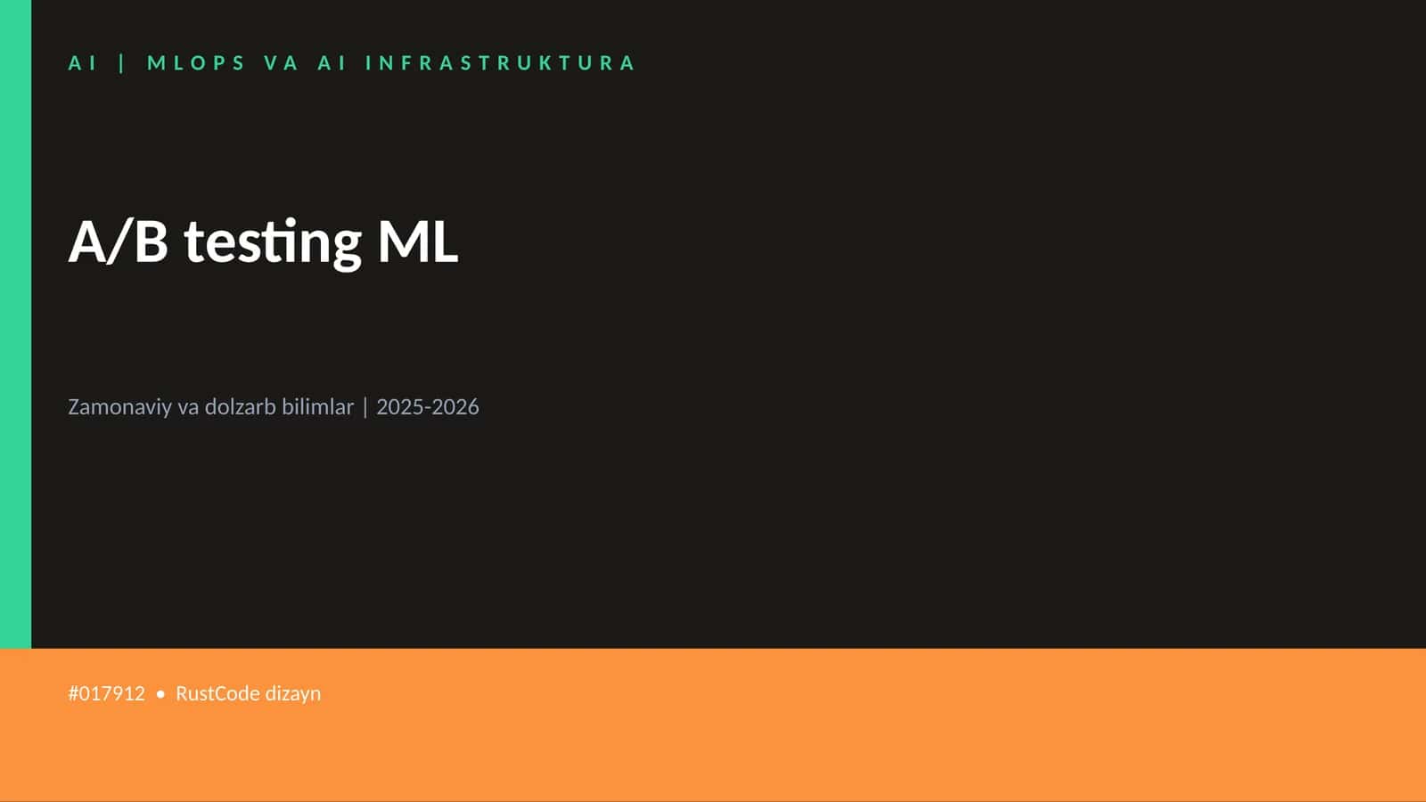 AI | MLOPS VA AI INFRASTRUKTURA