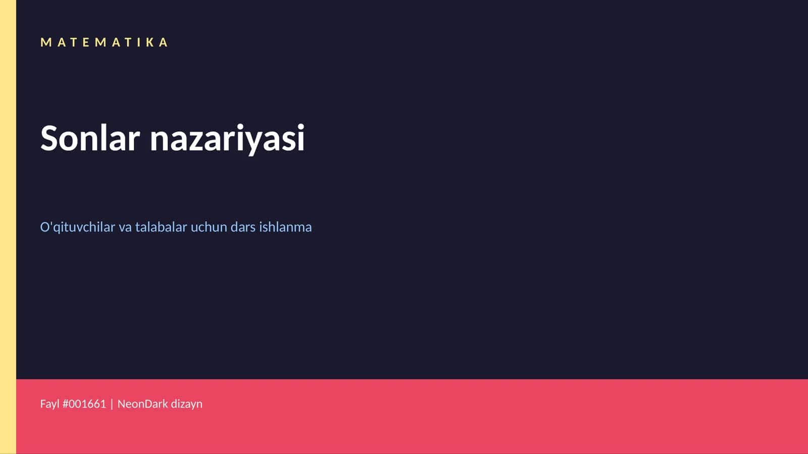 Sonlar nazariyasi