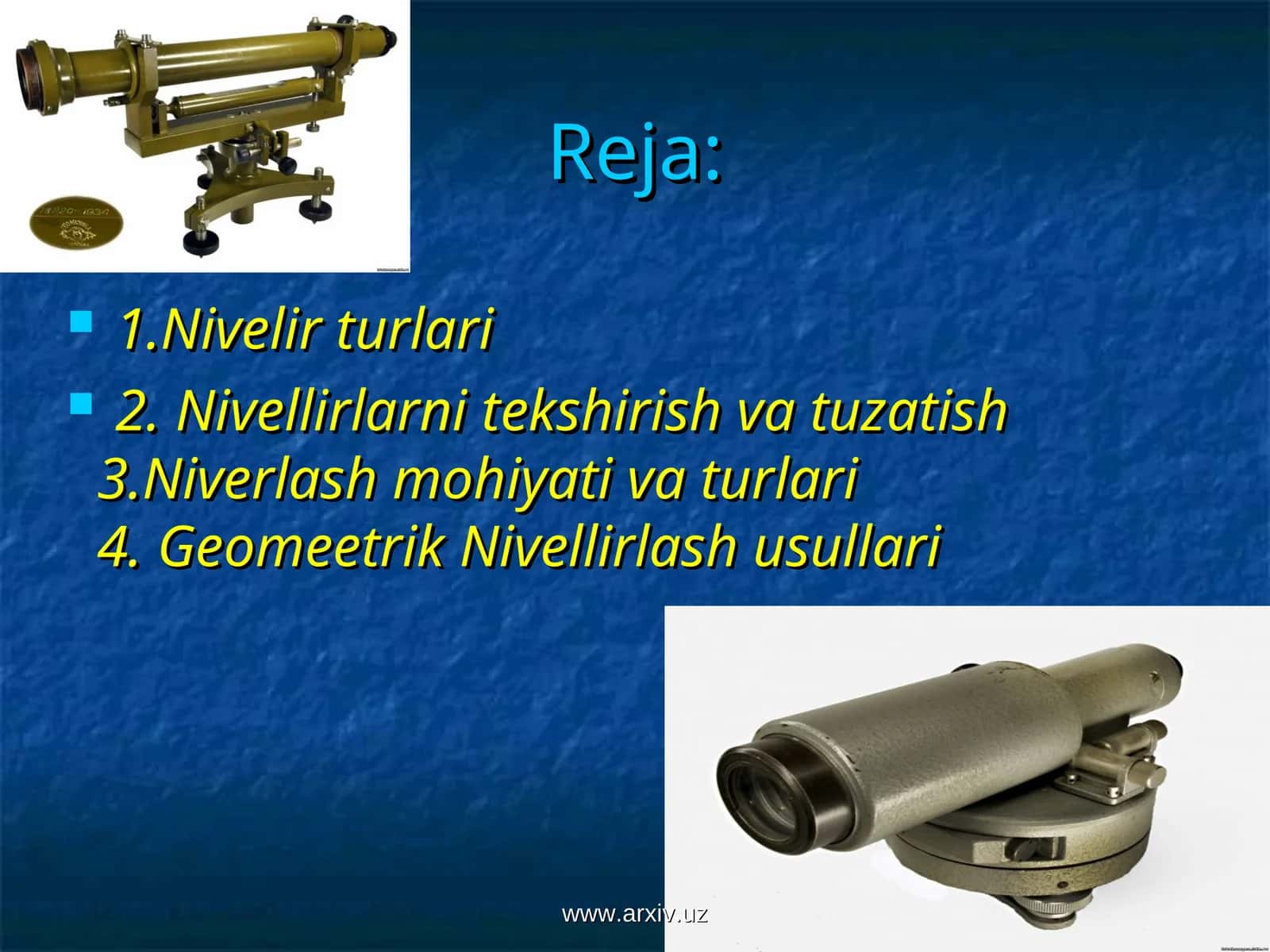 Nivelir turlari