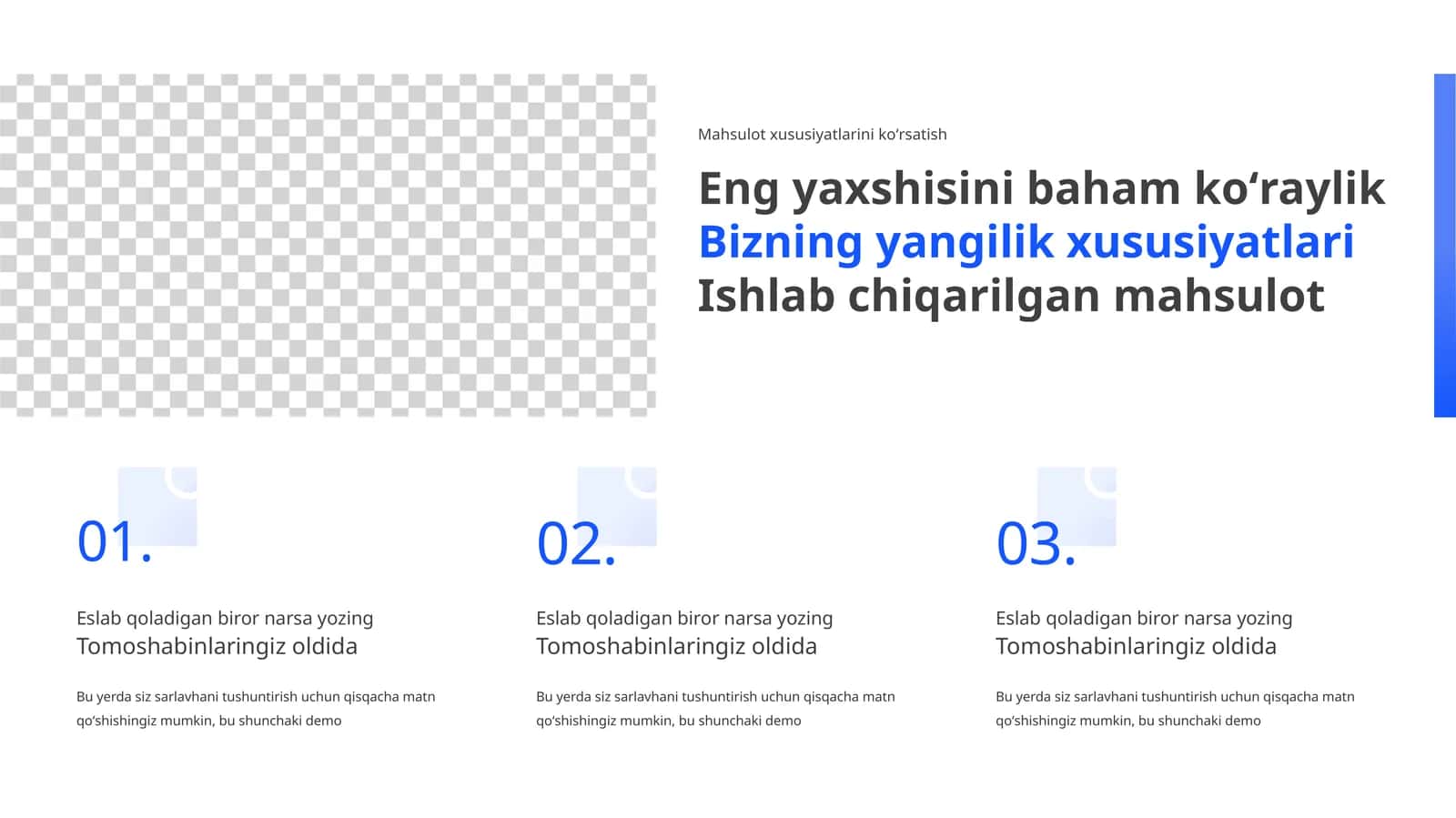 3 Bosqichli Vizual Tahlil va Infografika Taqdimoti (12 Slayd)