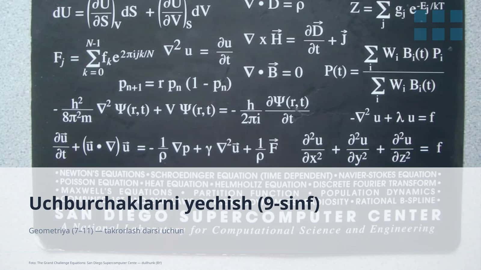 Uchburchaklarni yechish (9-sinf)