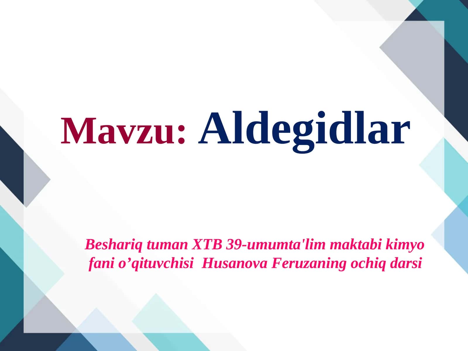 Aldegidlar