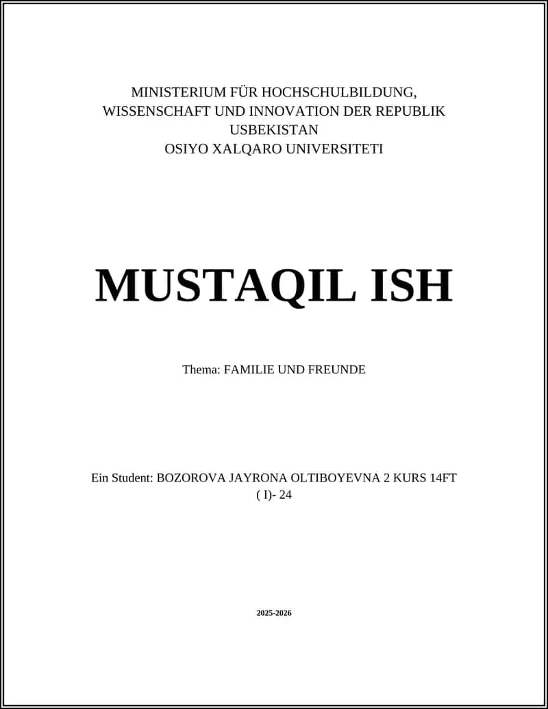 FAMILIE UND FREUNDE