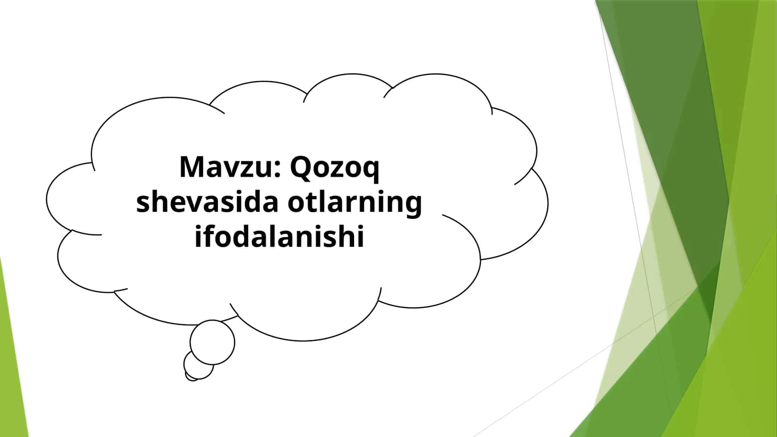 Qozoq shevasida otlarning ifodalanishi