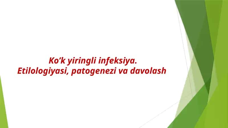 Ko’k yiringli infeksiyasi