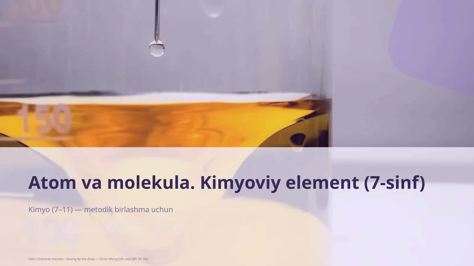Atom va molekula. Kimyoviy element (7-sinf)