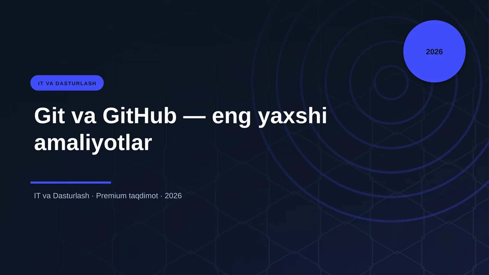 Git va GitHub — eng yaxshi amaliyotlar