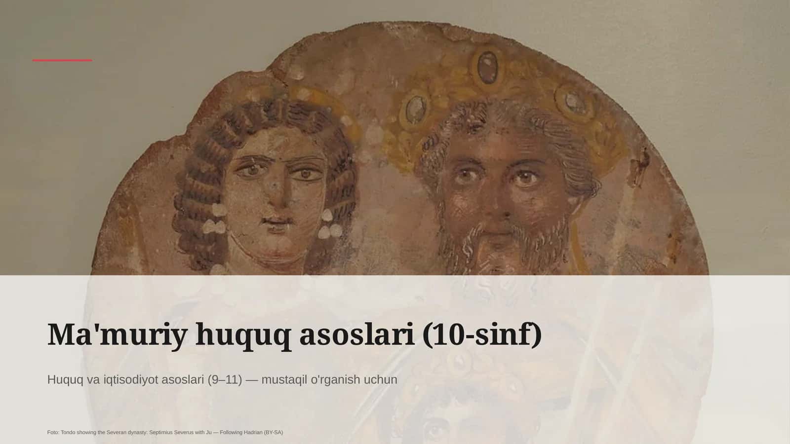 Ma'muriy huquq asoslari (10-sinf)