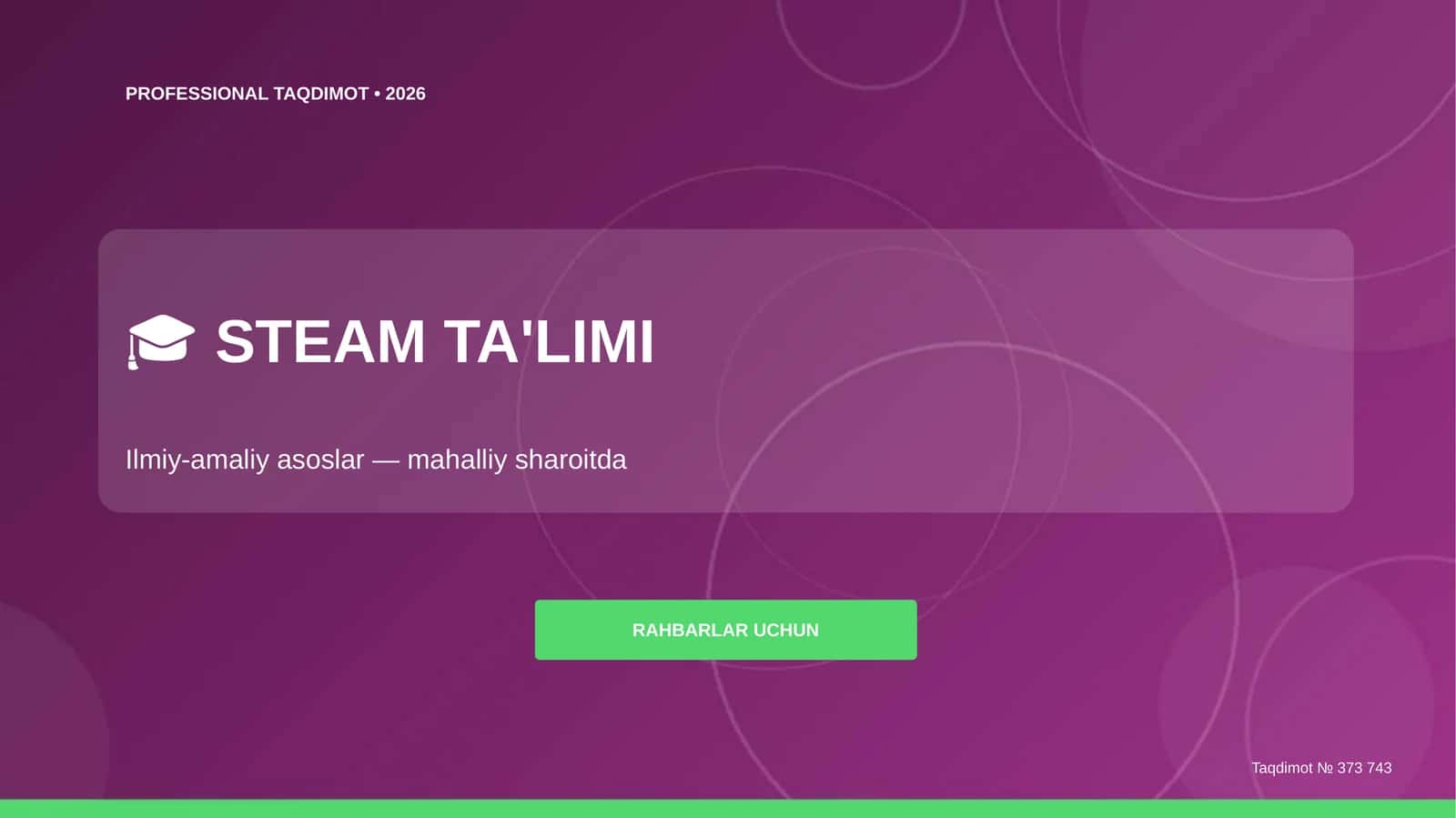 PROFESSIONAL TAQDIMOT • 2026