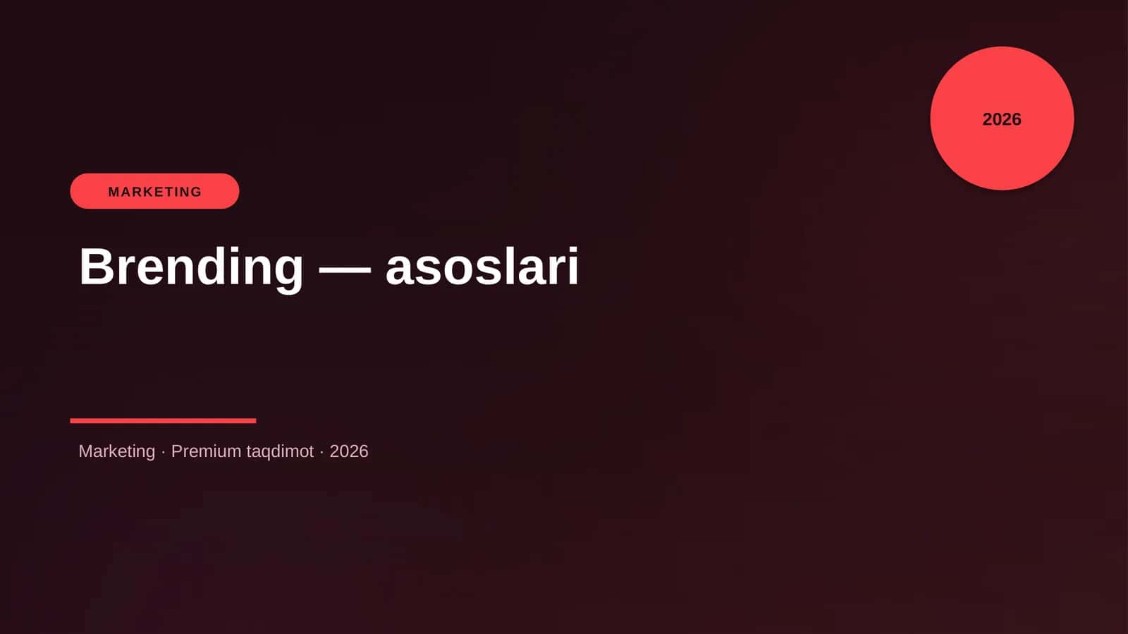 Brending — asoslari