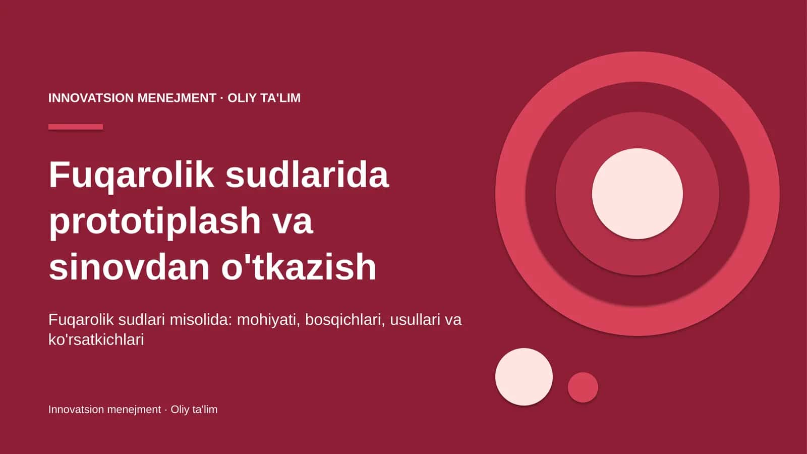 fuqarolik sudlarida prototiplash va sinovdan o'tkazish 5283