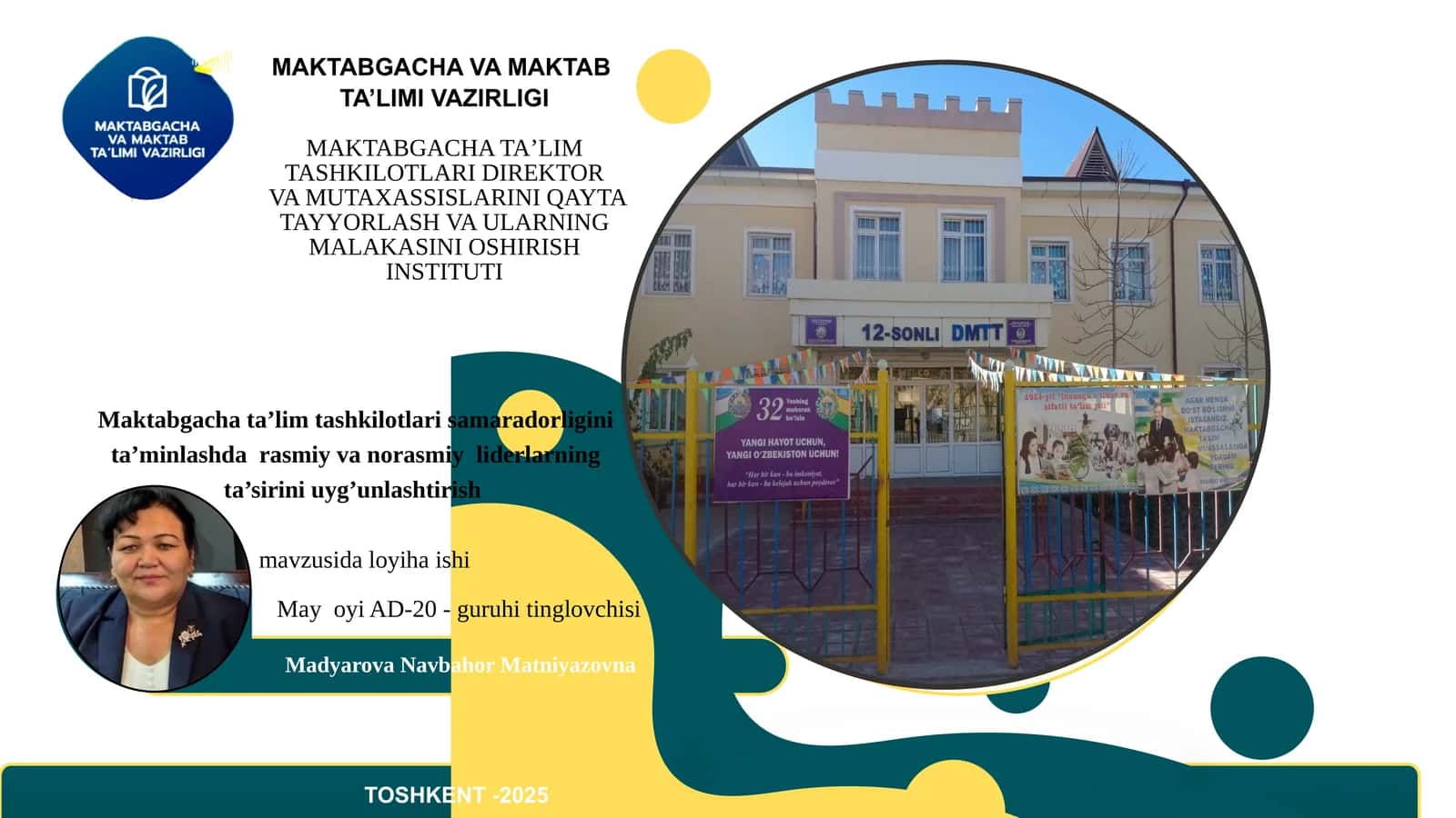Maktabgachata’lim tashkilotlari samaradorligini ta’minlash darasmiy va norasmiy liderlarning ta’sirini uygunlashtirish