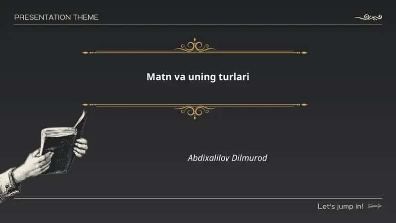 Matn va uning turlari