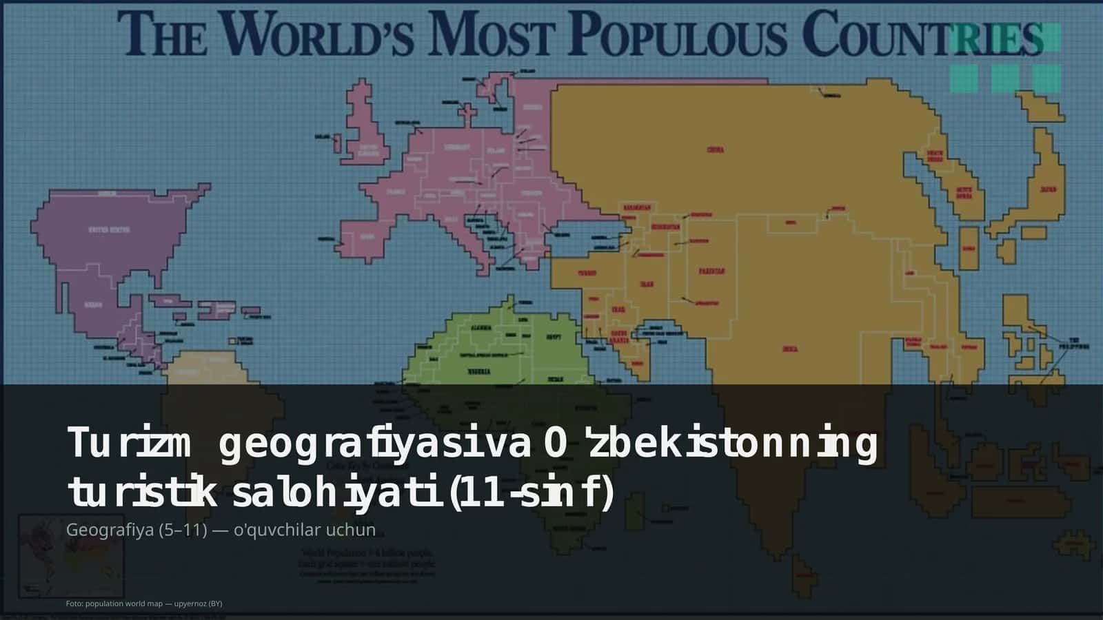 Turizm geografiyasi va O'zbekistonning turistik salohiyati (11-sinf)