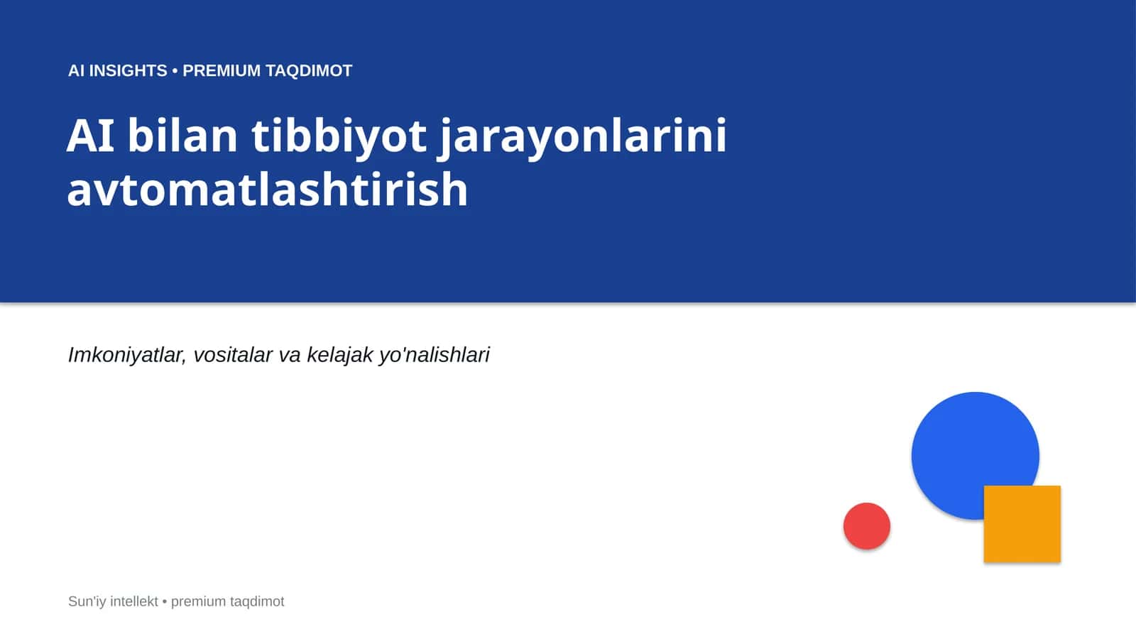 AI INSIGHTS • PREMIUM TAQDIMOT