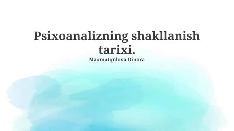 Psixoseksual rivojlanish nazariyasi
