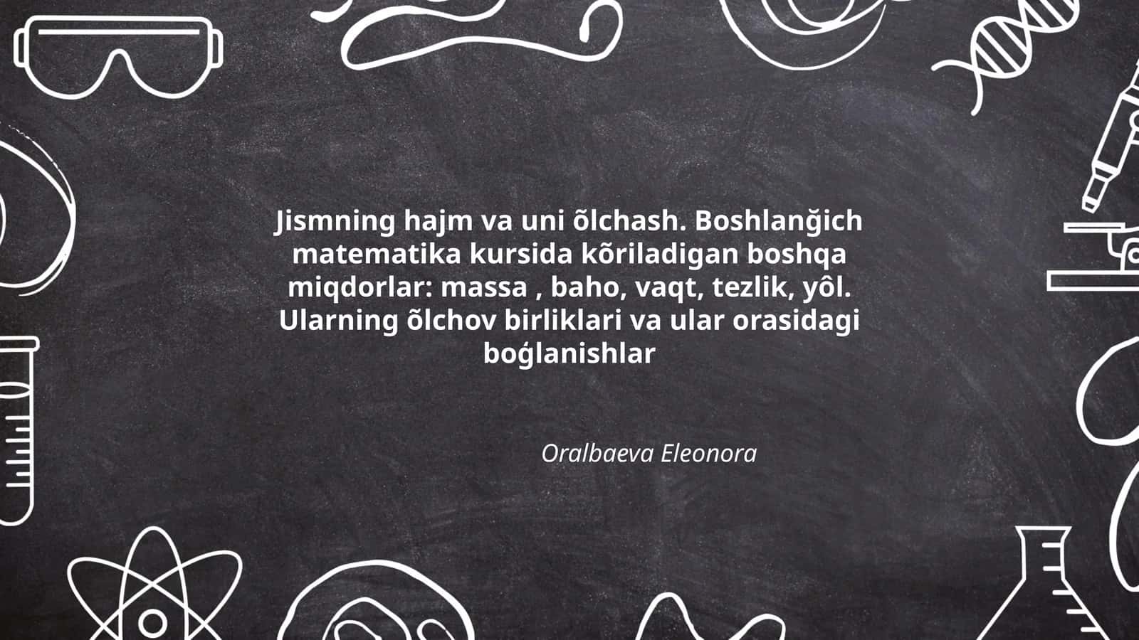 Jismning hajm va uni õlchash