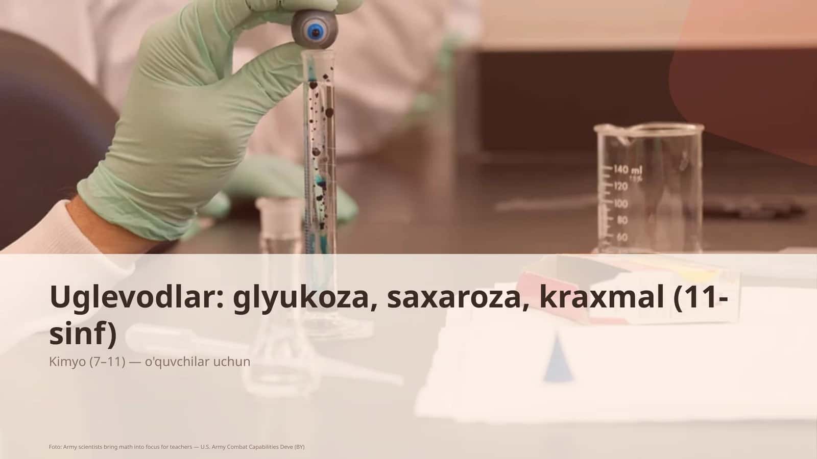 Uglevodlar: glyukoza, saxaroza, kraxmal (11-sinf)