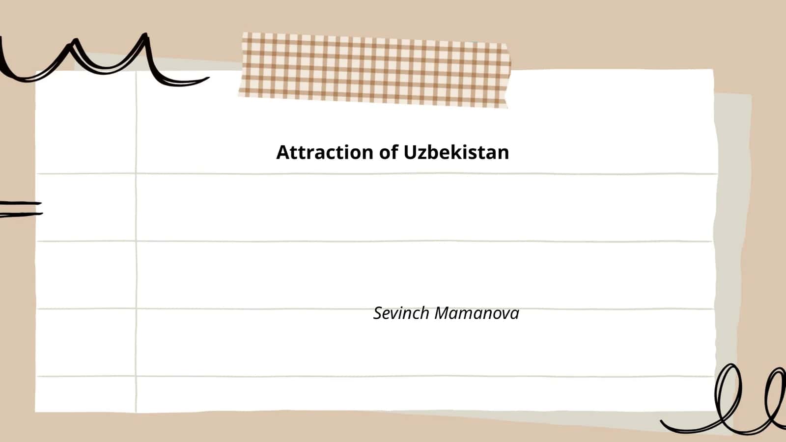 Attraction of Uzbekistan