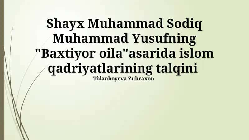 "Baxtiyor oila"