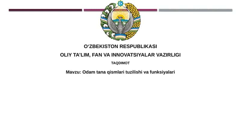 Odamtanaqismlari tuzilishi va funksiyalari