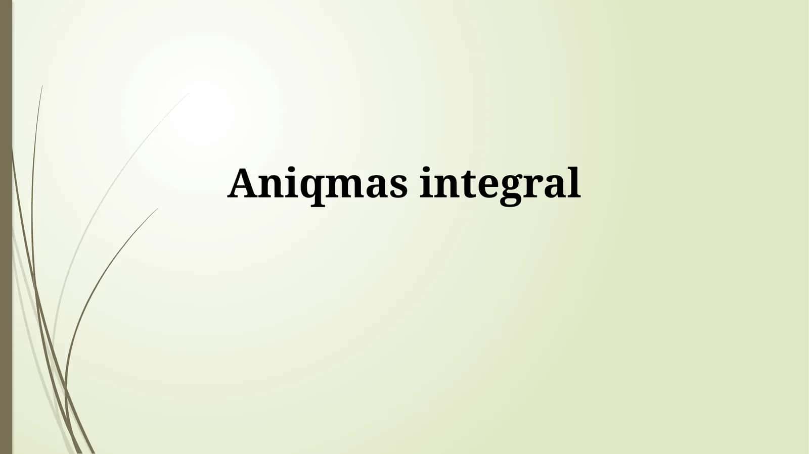 Aniqmasintegral
